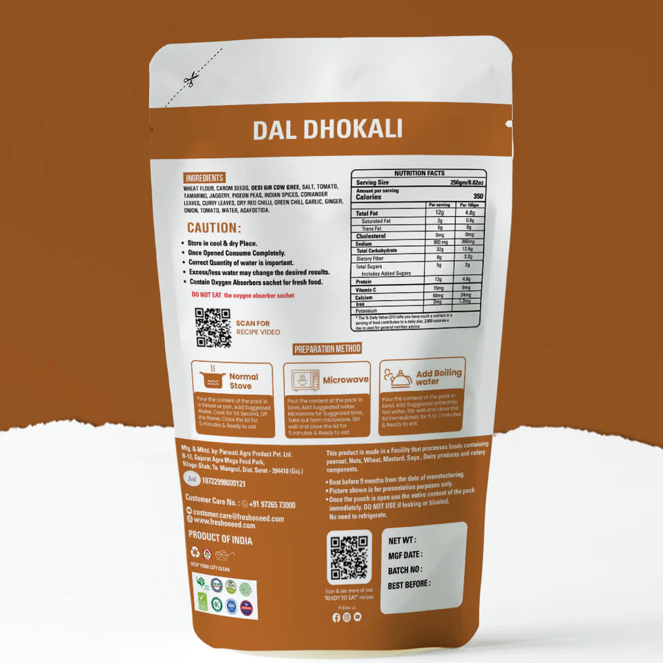 Gujarati Dal Dhokli (Desi Ghee)