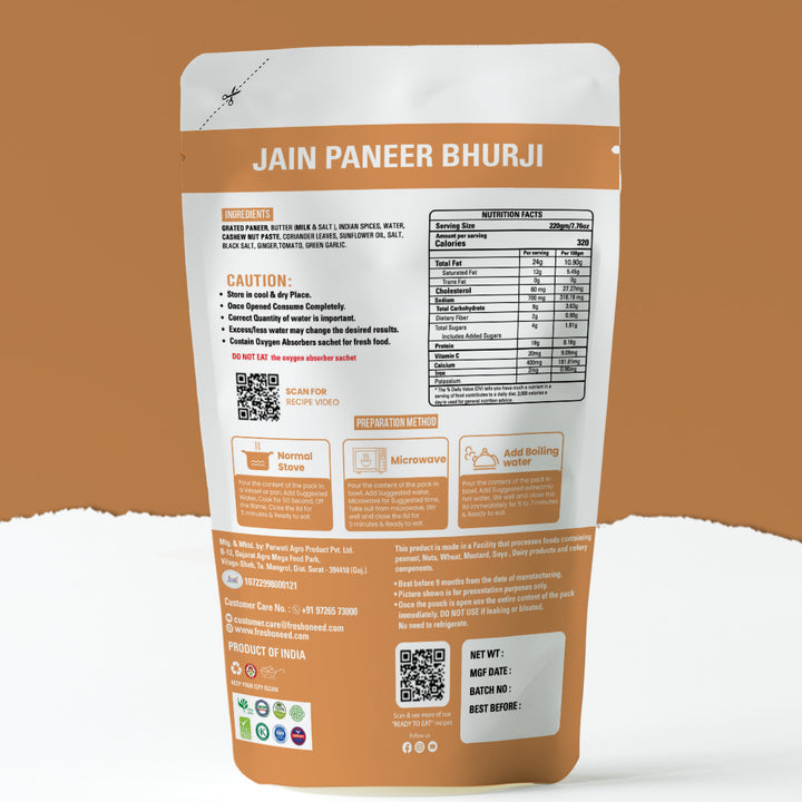 Jain Paneer Bhurji (no onion and no garlic)