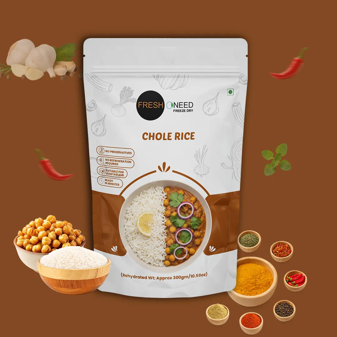 Chole Rice | Traditional Indian Chickpea Curry with Steamed Rice