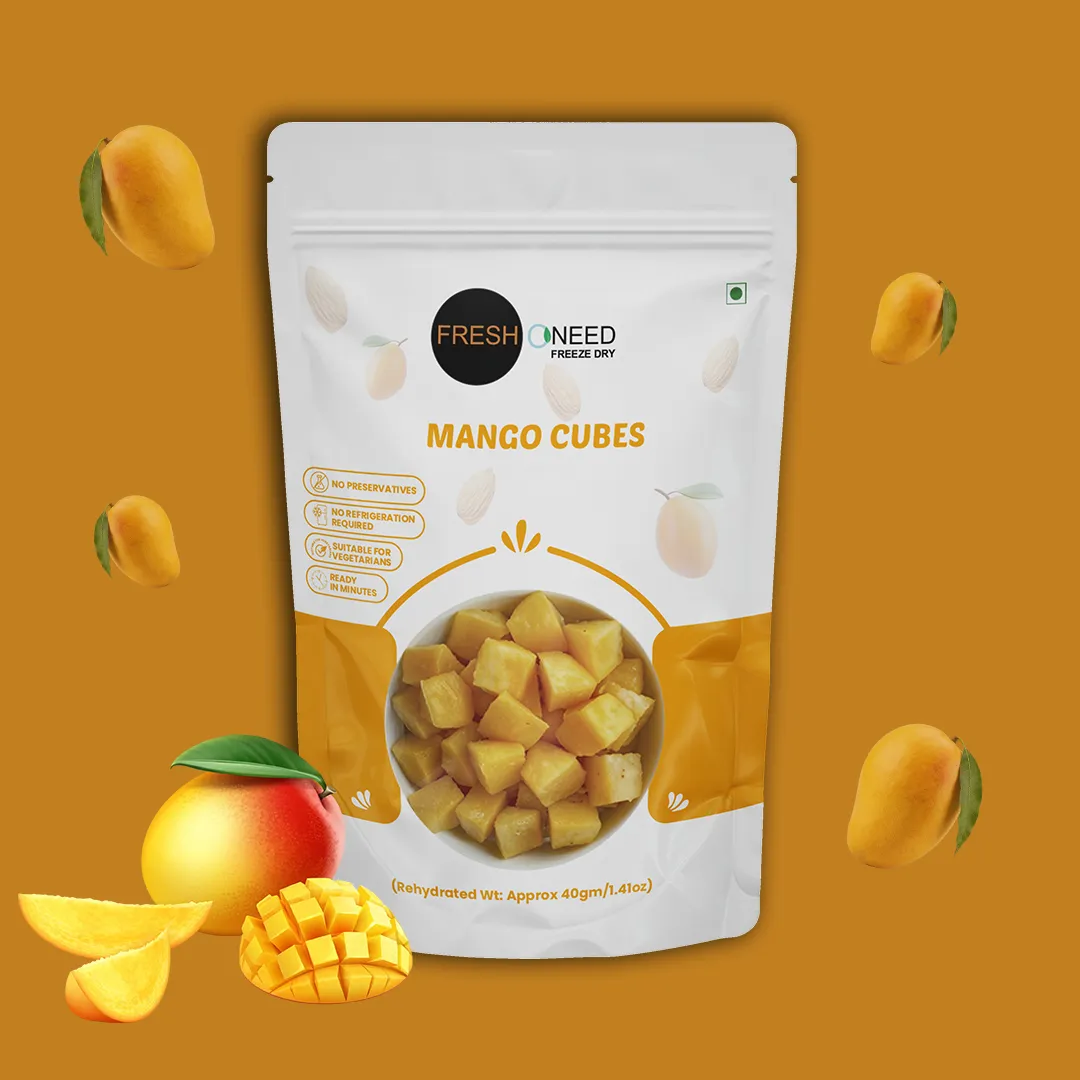 Mango Cubes | Freeze-Dried Mango Fruit Cubes
