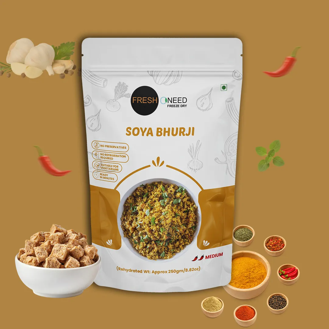 Soya Bhurji | Spiced Indian Soya Granules Stir-Fry